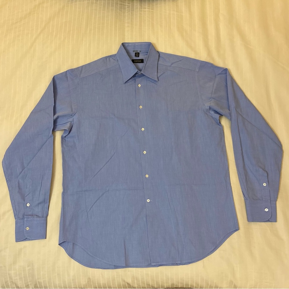 Barneys New York collared long sleeve dress shirt 👔 sz XL 16.5 Made in Italy